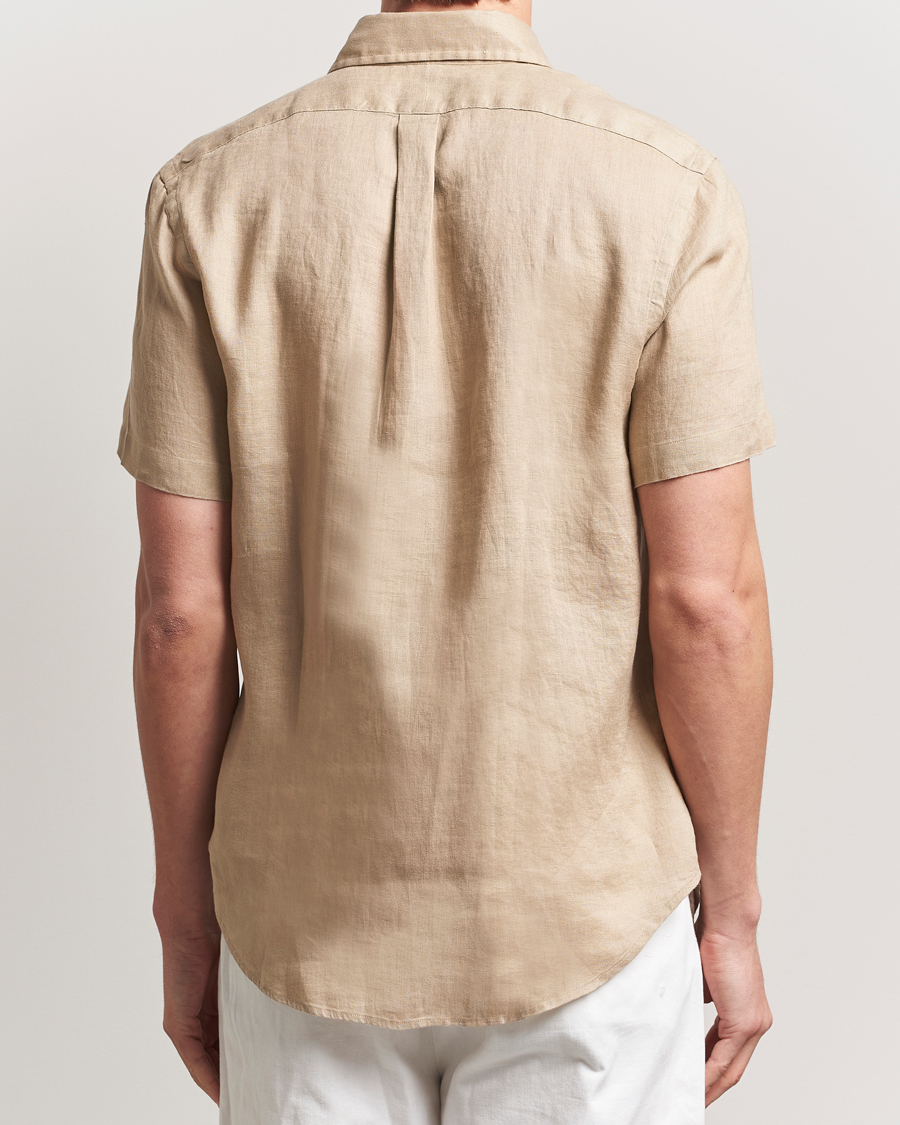 Herre | Skjorter | Polo Ralph Lauren | Short Sleeve Linen Shirt Coastal Beige