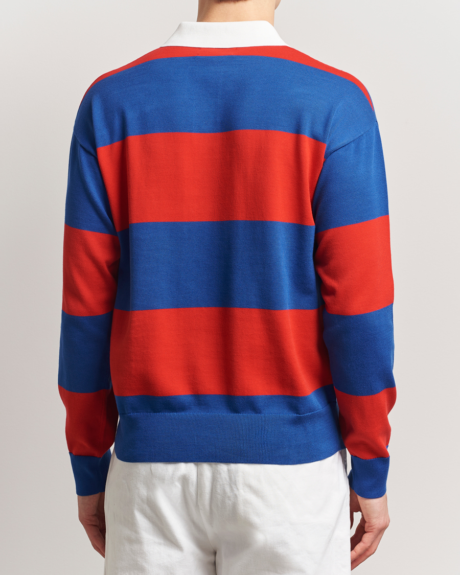 Herre | Trøjer | Polo Ralph Lauren | Knitted Striped Rugby Blue/Red