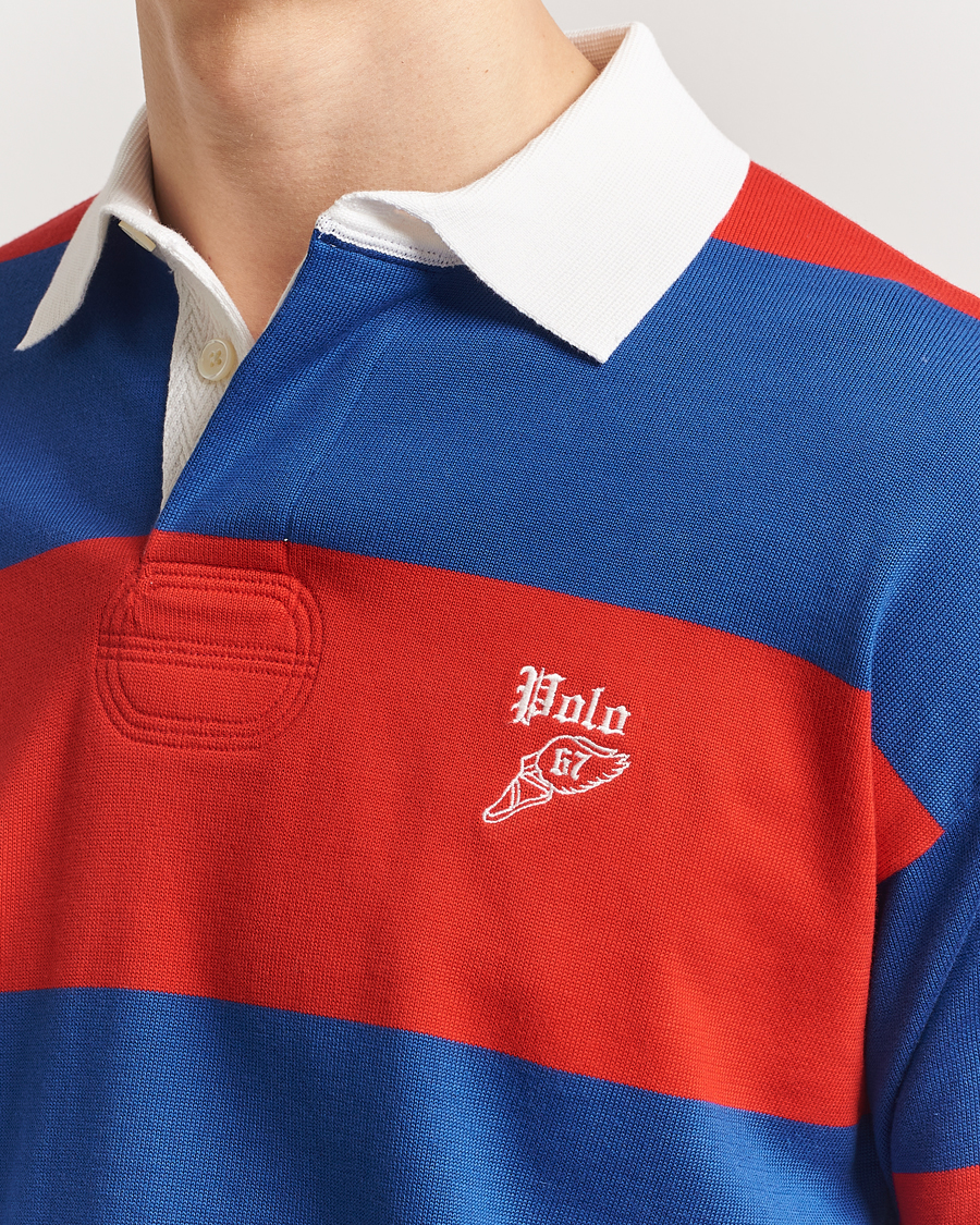 Herre | Trøjer | Polo Ralph Lauren | Knitted Striped Rugby Blue/Red