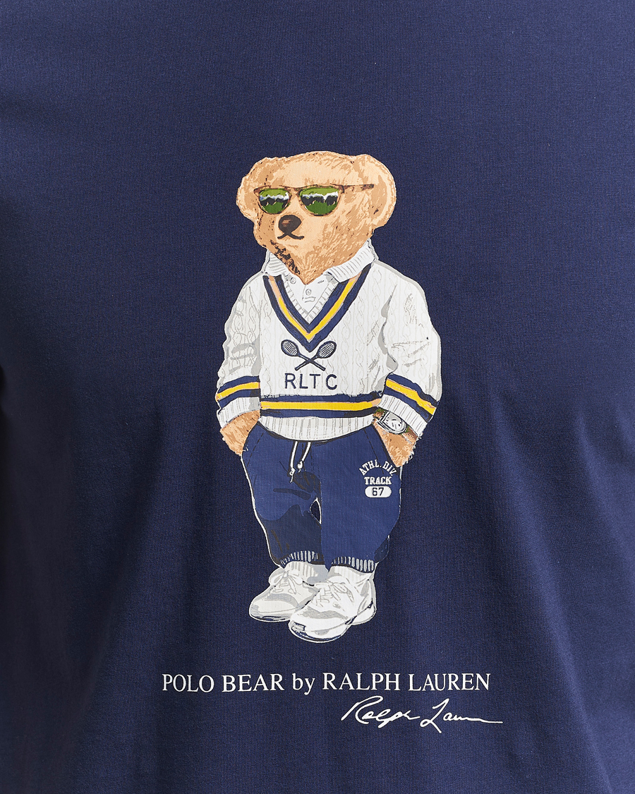 Herre | T-Shirts | Polo Ralph Lauren | Denim Bear Crew Neck T-Shirt Newport Navy