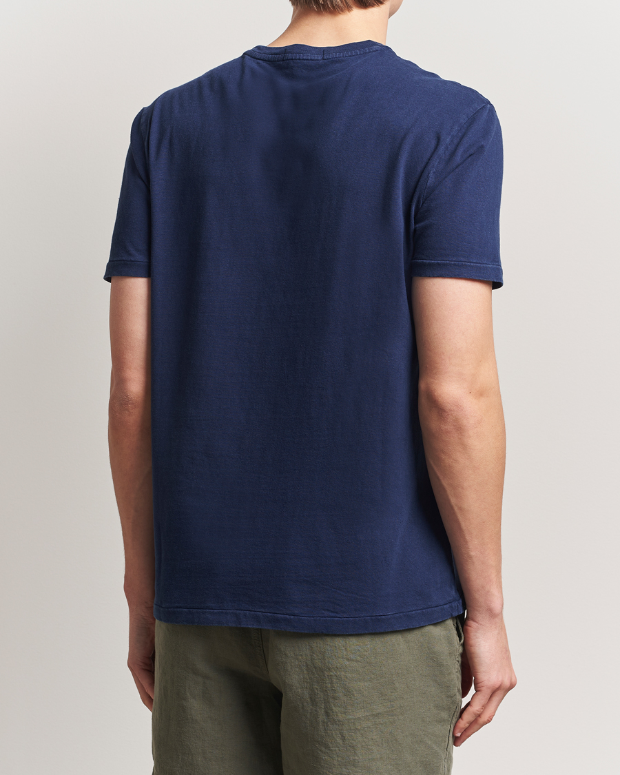 Herre | T-Shirts | Polo Ralph Lauren | Cotton Linen T-Shirt Newport Navy