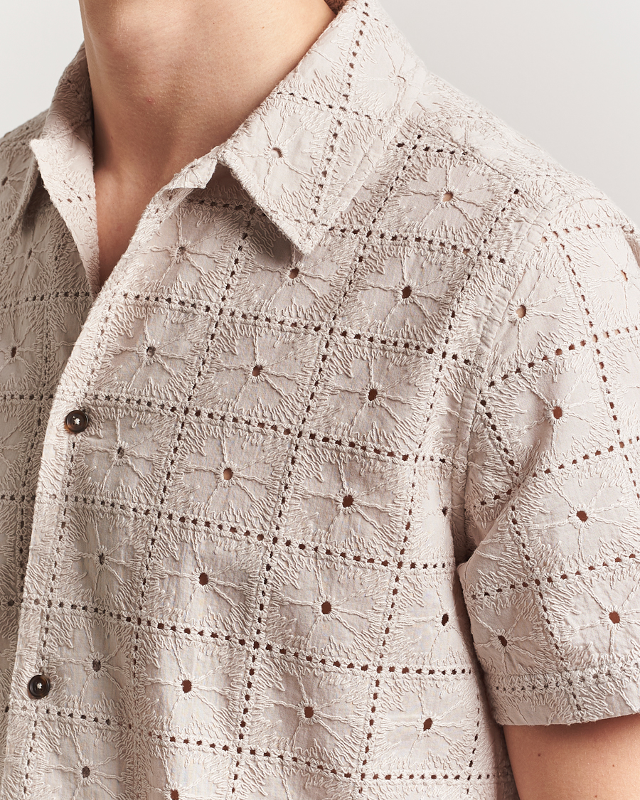 Herre | Skjorter | LES DEUX | Hector Anglaise Short Sleeve Shirt Light Sand