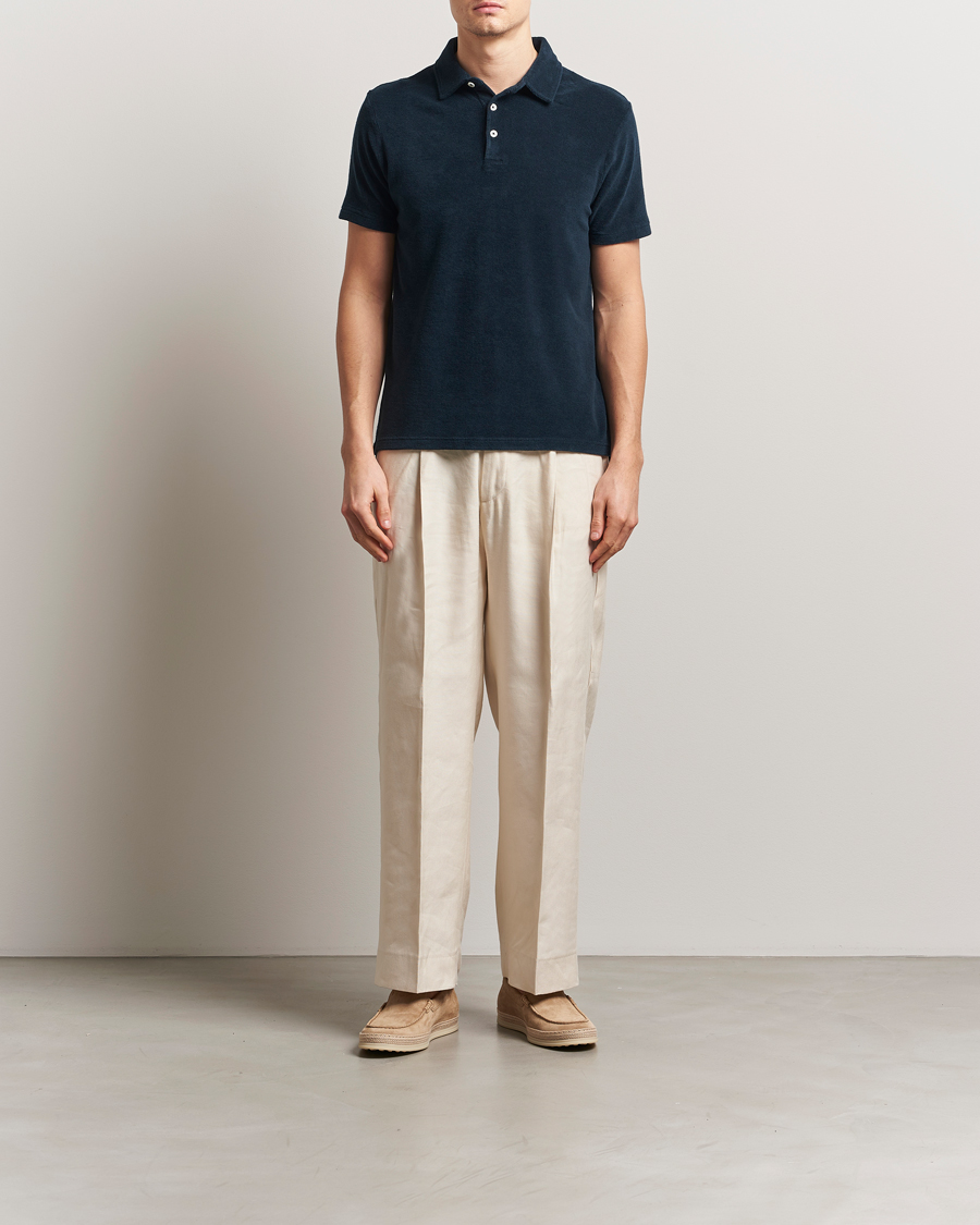 Herre | Polotrøjer | Altea | Terry Cotton Polo Navy
