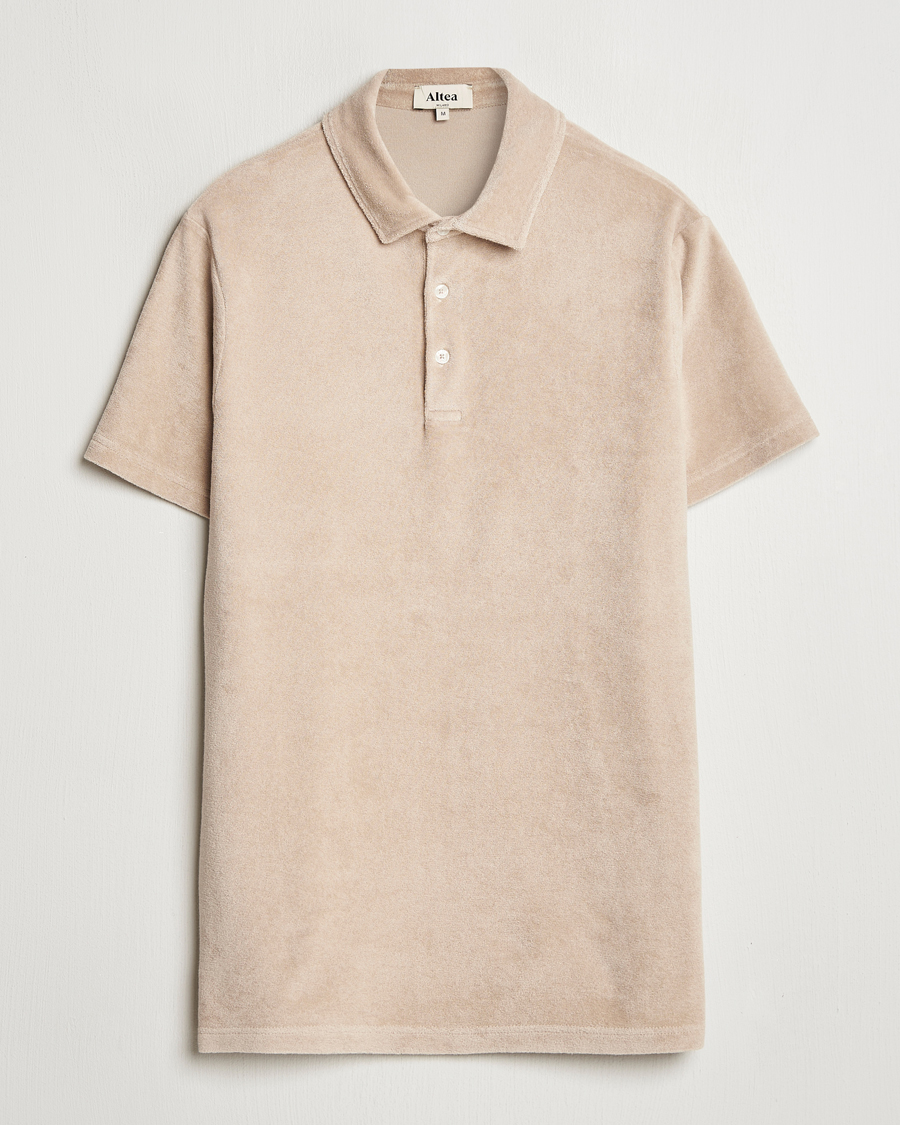 Herre | Polotrøjer | Altea | Terry Cotton Polo Beige