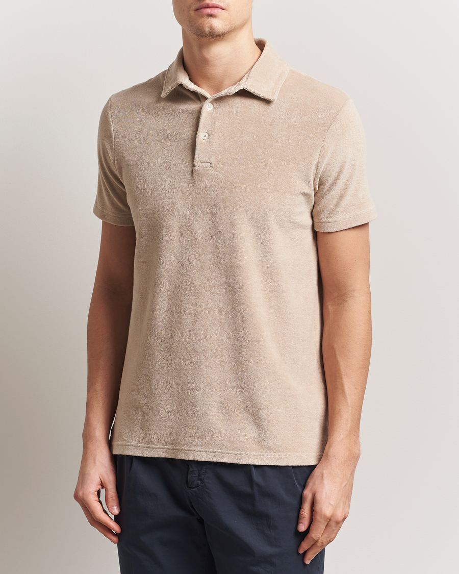 Herre | Polotrøjer | Altea | Terry Cotton Polo Beige