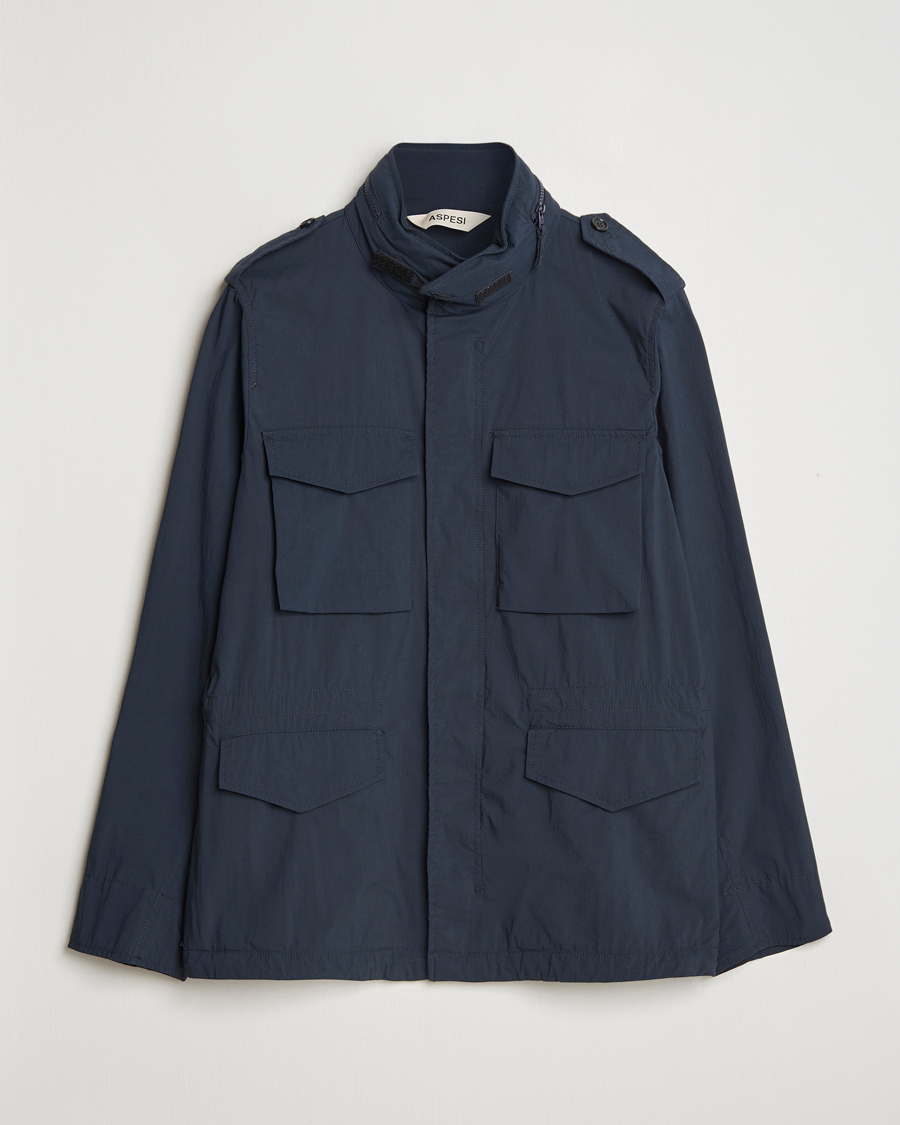 Herre | Jakker | Aspesi | Lightweight Cotton Field Jacket Navy