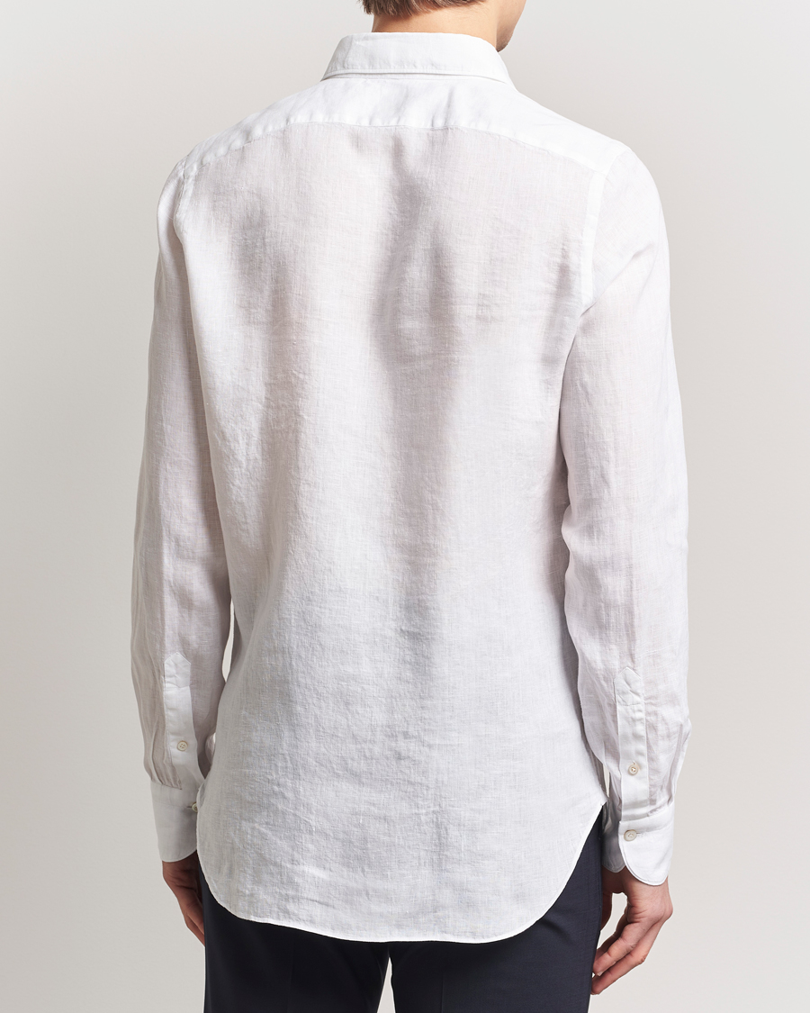 Herre | Skjorter | Finamore Napoli | Gaeta Linen Shirt White