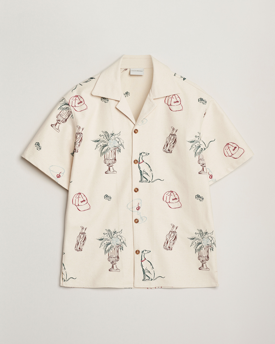 Herre | Skjorter | Drôle de Monsieur | Embroidered Country Club Shirt Ecru
