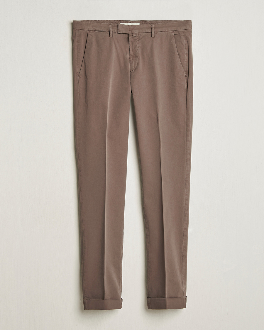 Herre | Chinos | Briglia 1949 | Slim Fit Cotton Chinos Brown