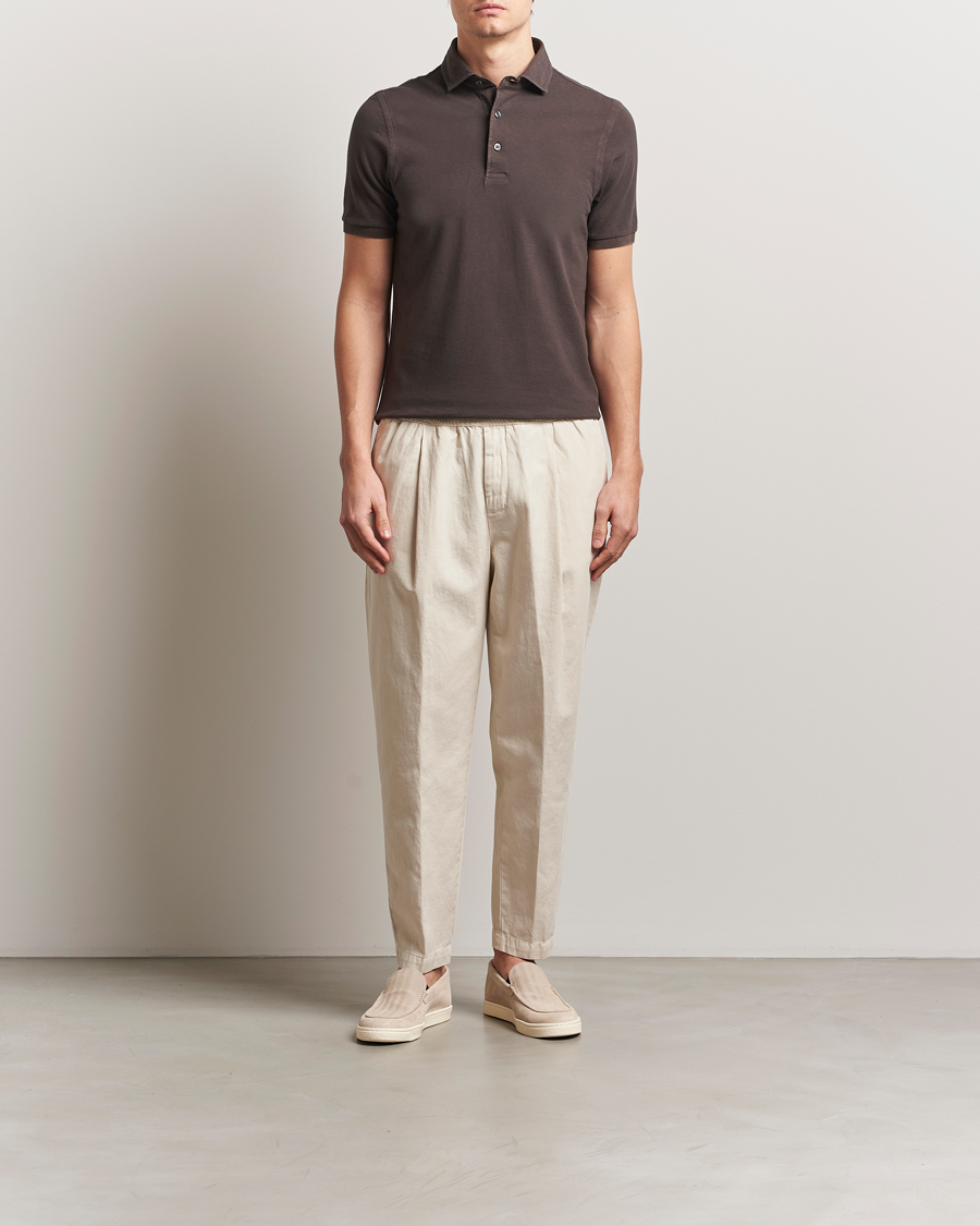 Herre | Bukser | Briglia 1949 | Cotton/Linen Drawstring Pants Cream