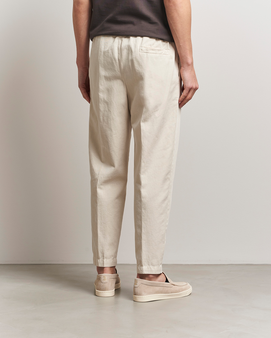 Herre | Bukser | Briglia 1949 | Cotton/Linen Drawstring Pants Cream