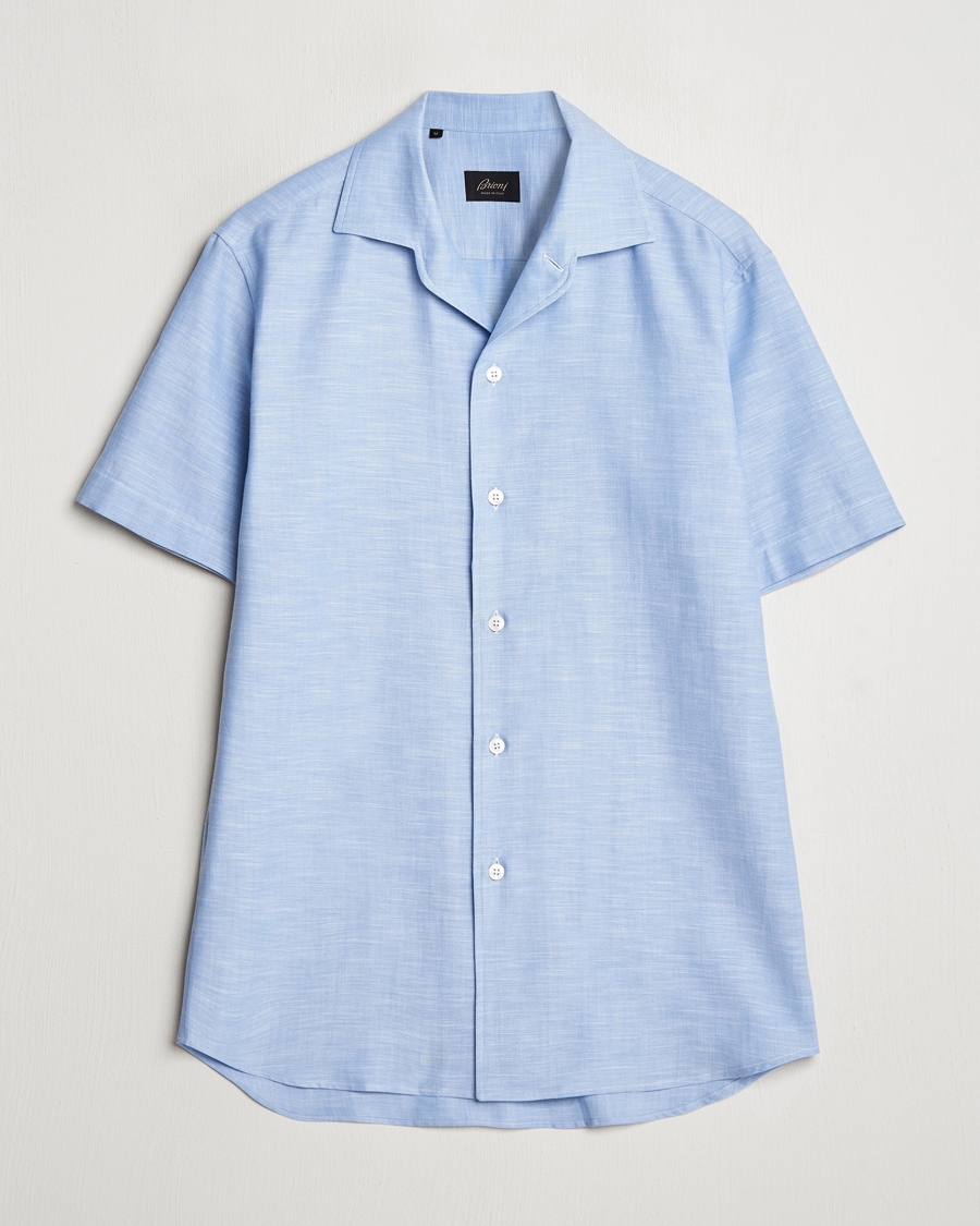 Herre | Skjorter | Brioni | Cotton Capri Shirt Light Blue