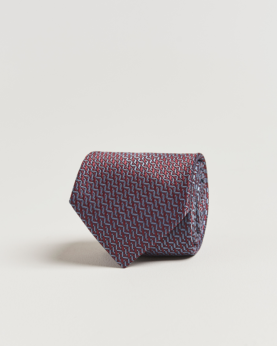 Herre | Brioni Degrade Silk Tie Burgundy | Brioni | Degrade Silk Tie Burgundy