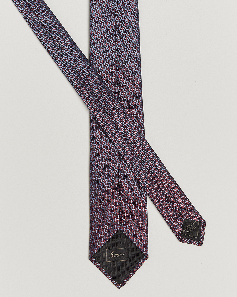 Herre | Brioni Degrade Silk Tie Burgundy | Brioni | Degrade Silk Tie Burgundy