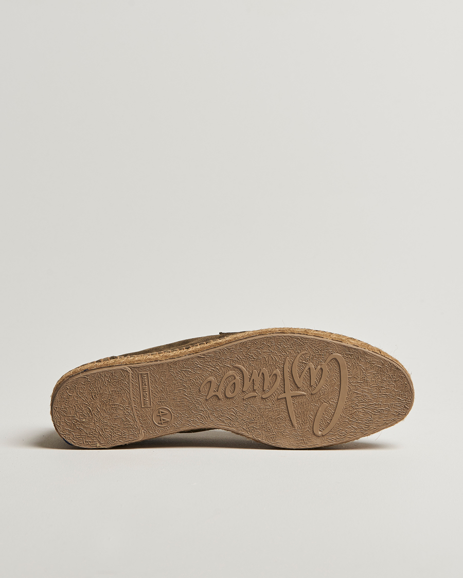 Herre | Espadrillos | Castañer | Nacho Casual Suede Loafers Verde Bosque