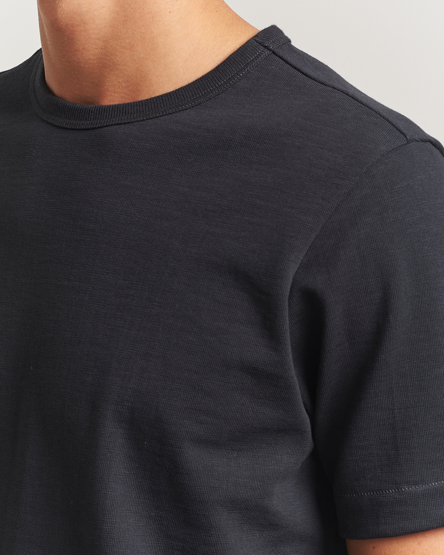 Herre | T-Shirts | Merz b. Schwanen | Relaxed Fit Loopwheeled Heavy T-Shirt Charcoal
