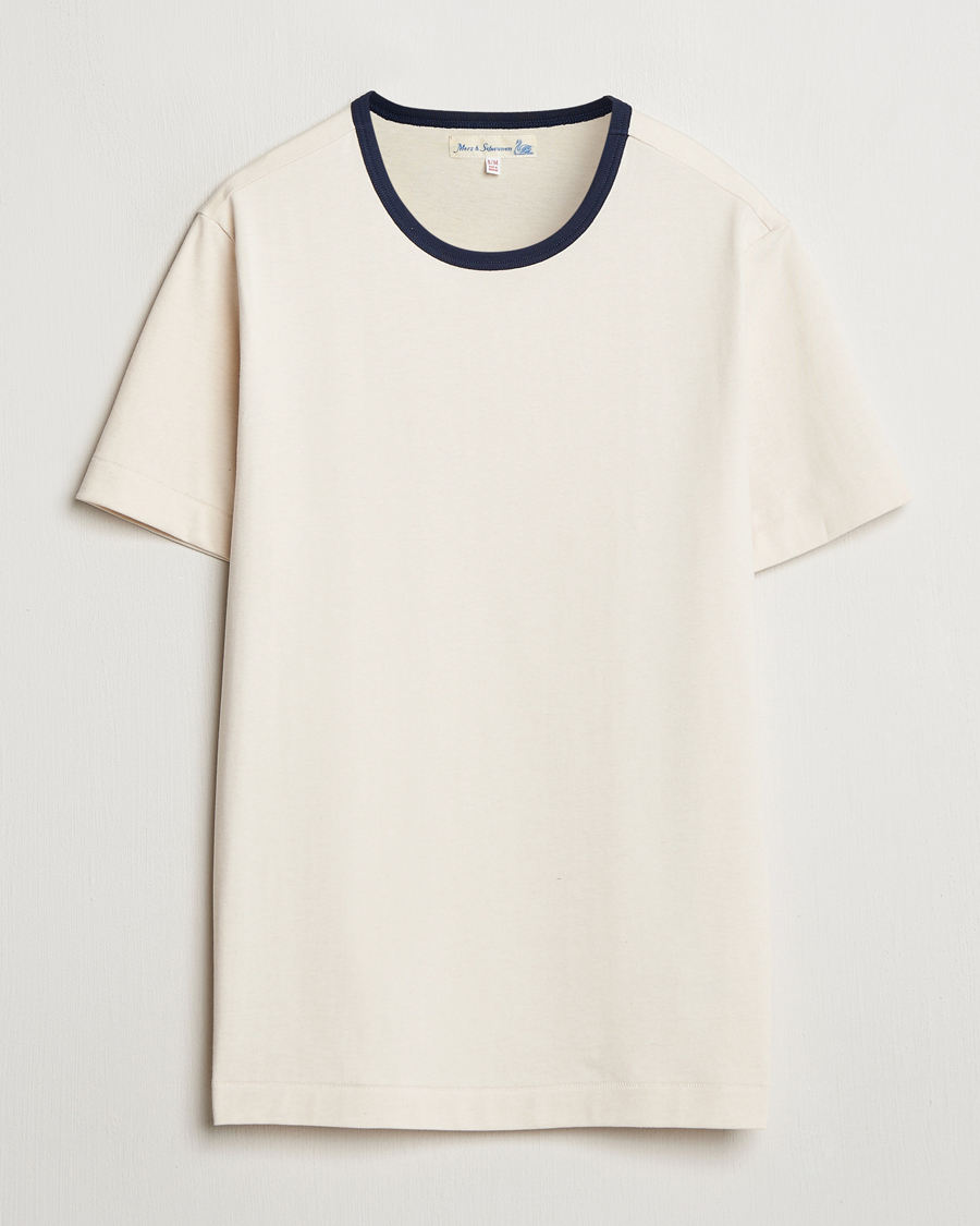 Herre | T-Shirts | Merz b. Schwanen | Classic Fit T-Shirt Nature/Ink