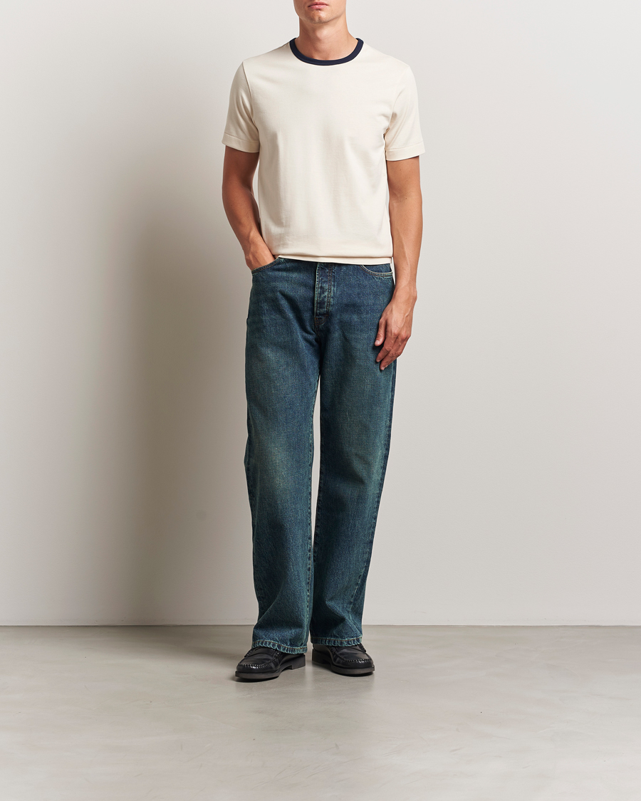 Herre | T-Shirts | Merz b. Schwanen | Classic Fit T-Shirt Nature/Ink
