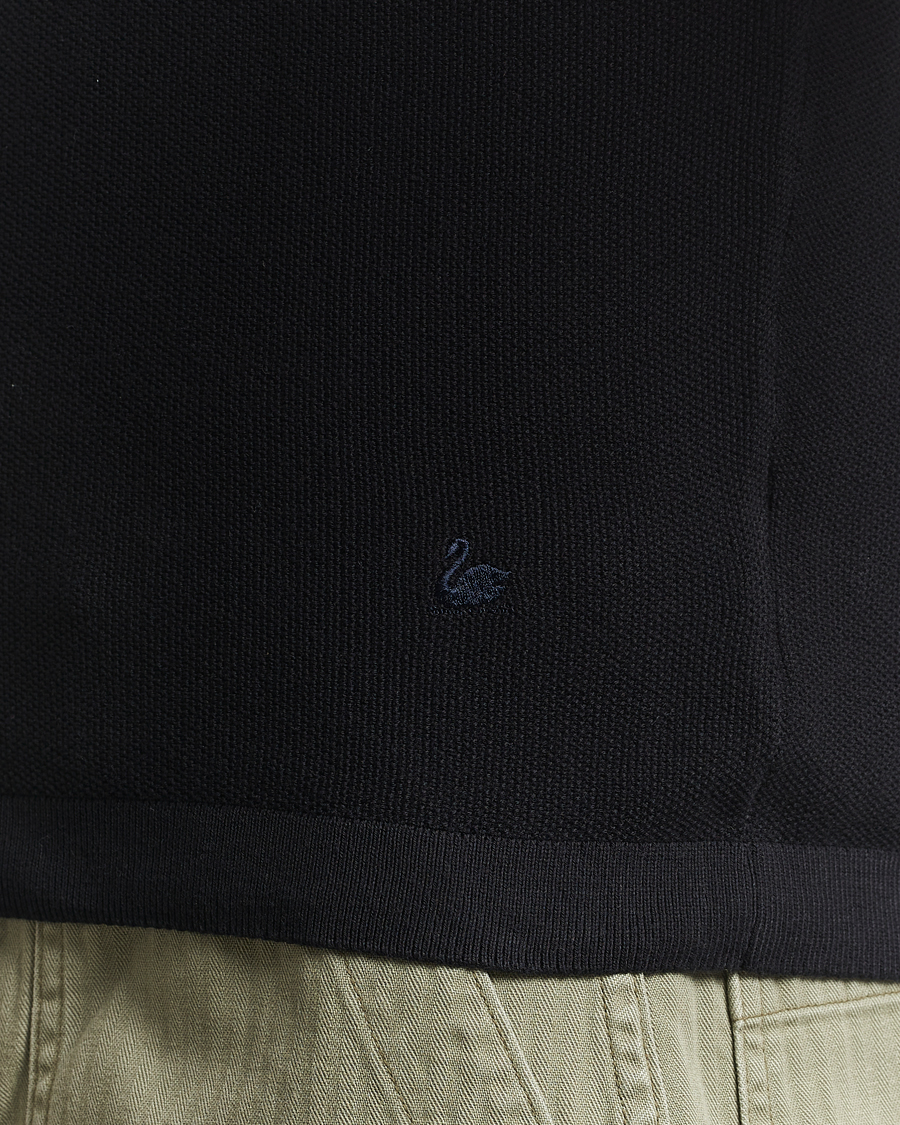Herre | Polotrøjer | Merz b. Schwanen | Relaxed Fit Knitted Polo Black
