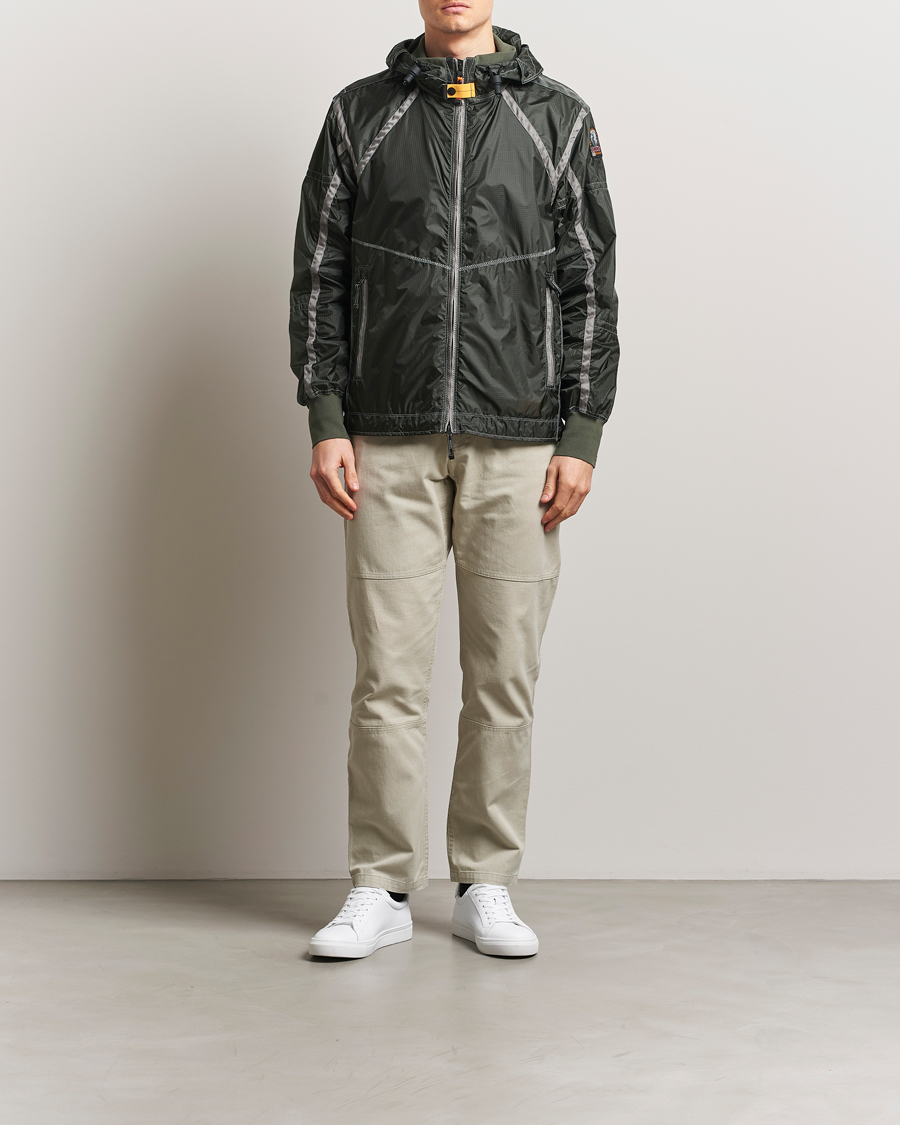 Herre | Jakker | Parajumpers | Edge Nylon Double Ripstop Hooded Jacket Thyme Green