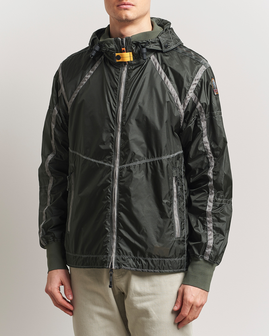 Herre | Jakker | Parajumpers | Edge Nylon Double Ripstop Hooded Jacket Thyme Green