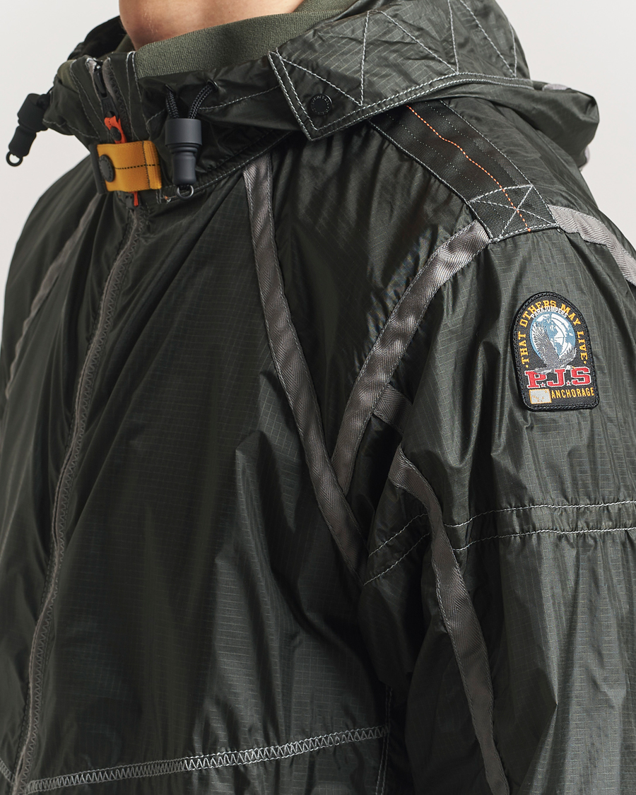 Herre | Jakker | Parajumpers | Edge Nylon Double Ripstop Hooded Jacket Thyme Green