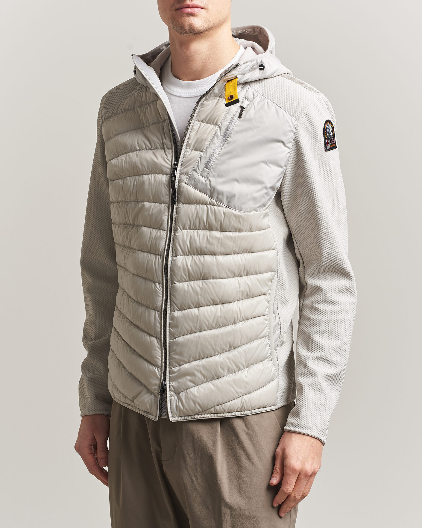 Herre | Jakker | Parajumpers | Nolan Mesh Hooded Hybrid Ghiaccio