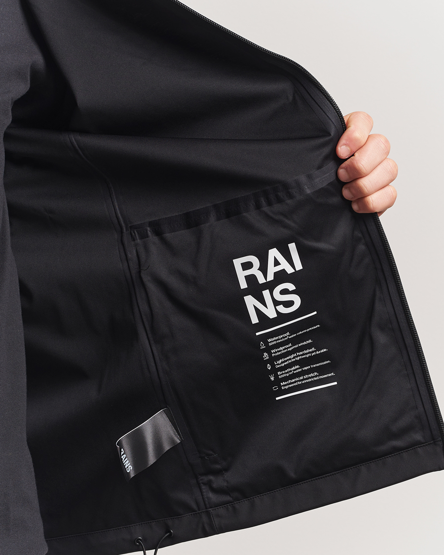 Herre | Jakker | RAINS | Suva Hooded Waterproof Jacket Black