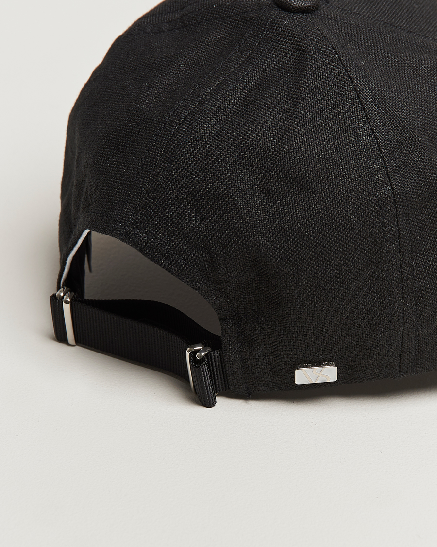 Herre | Hatte & kasketter | Varsity Headwear | Linen Baseball Cap Licorice Black