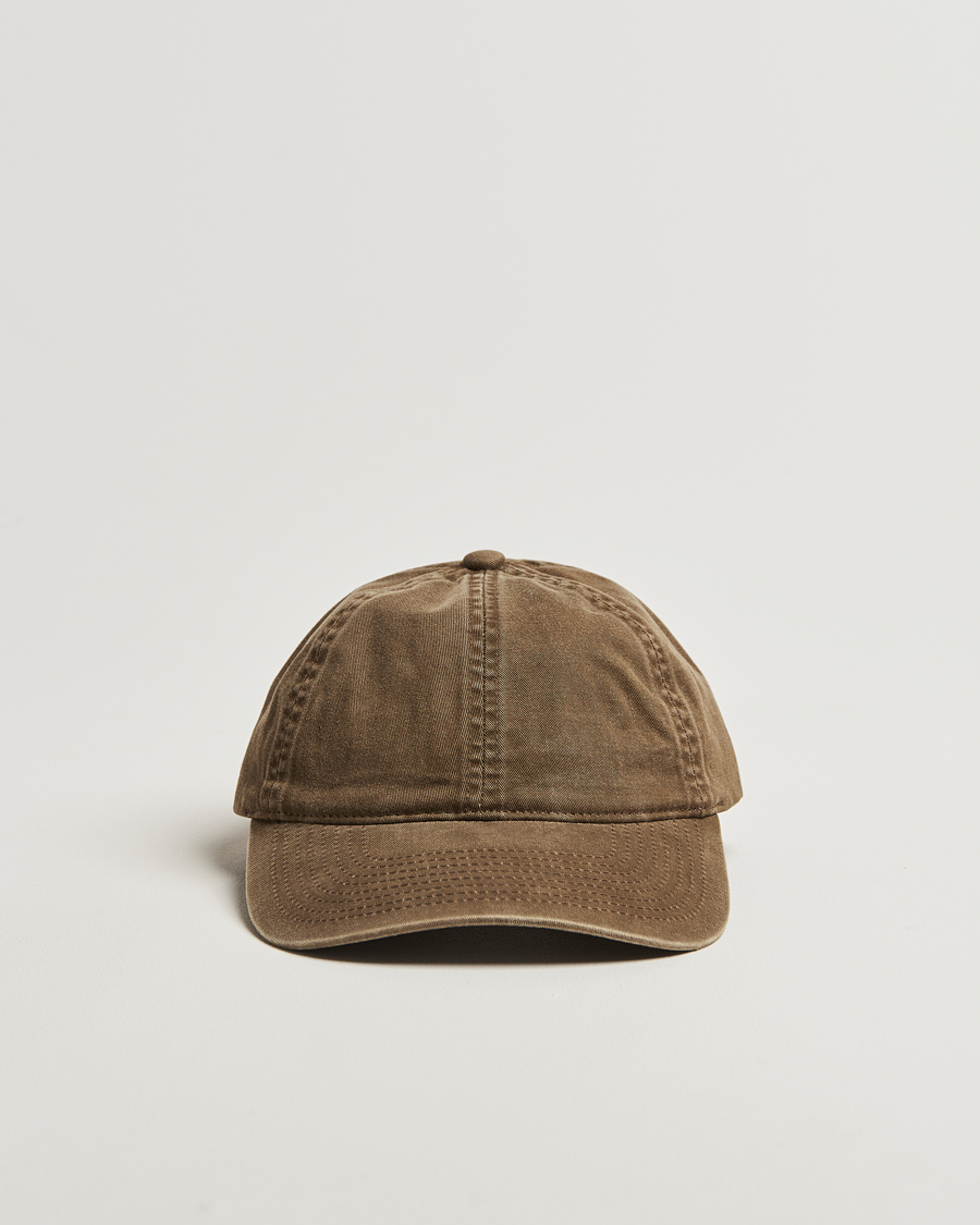 Herre | Hatte & kasketter | Varsity Headwear | Washed Cotton Baseball Cap Beige