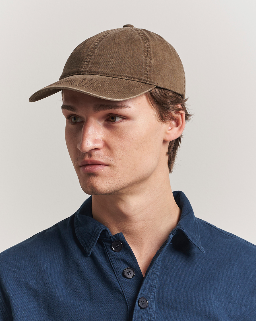 Herre | Hatte & kasketter | Varsity Headwear | Washed Cotton Baseball Cap Beige