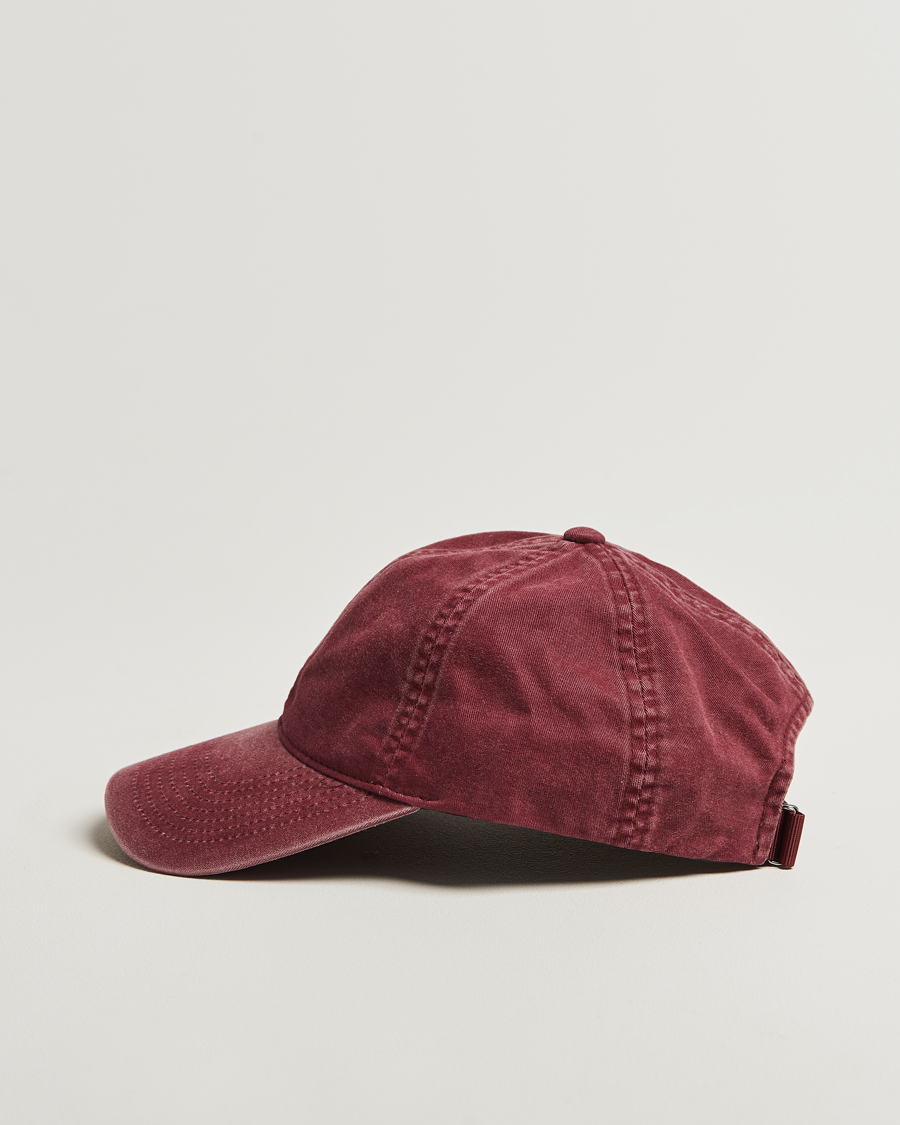 Herre | Hatte & kasketter | Varsity Headwear | Washed Cotton Baseball Cap Burgundy