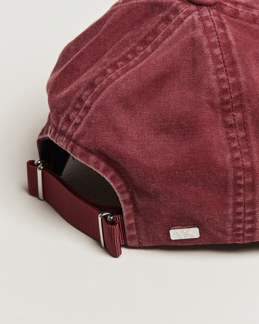 Herre | Hatte & kasketter | Varsity Headwear | Washed Cotton Baseball Cap Burgundy