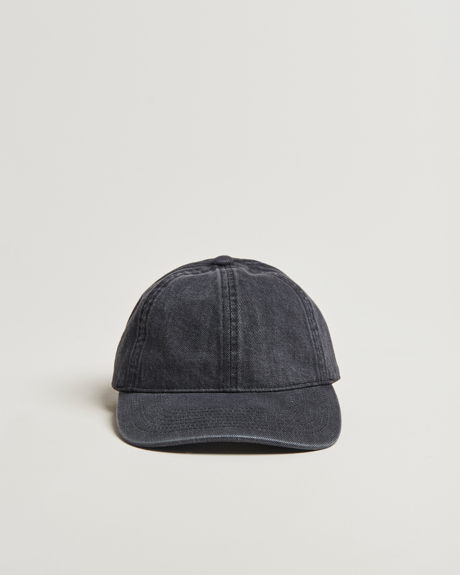 Herre | Hatte & kasketter | Varsity Headwear | Washed Denim Baseball Cap Black
