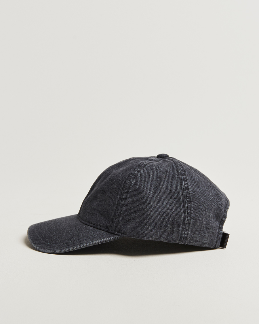 Herre | Hatte & kasketter | Varsity Headwear | Washed Denim Baseball Cap Black