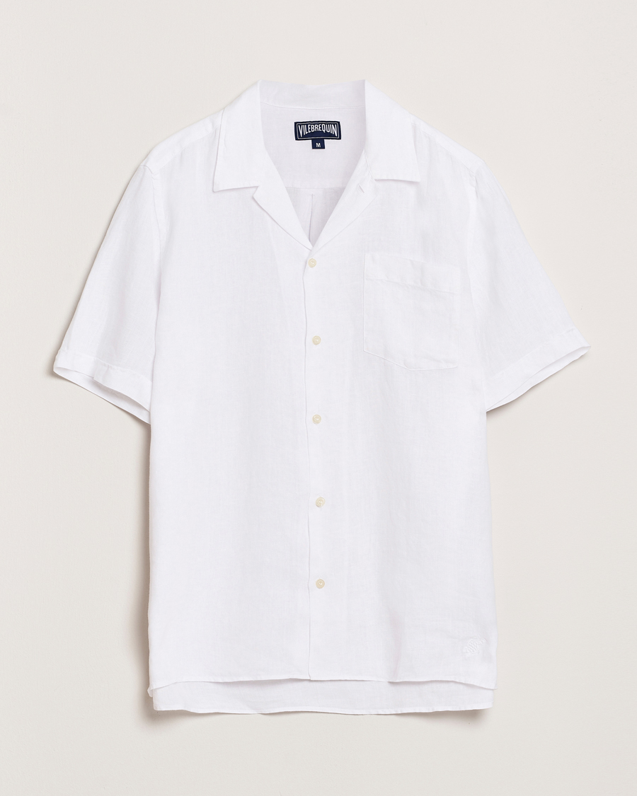 Herre | Skjorter | Vilebrequin | Charli Resort Short Sleeve Shirt Blanc
