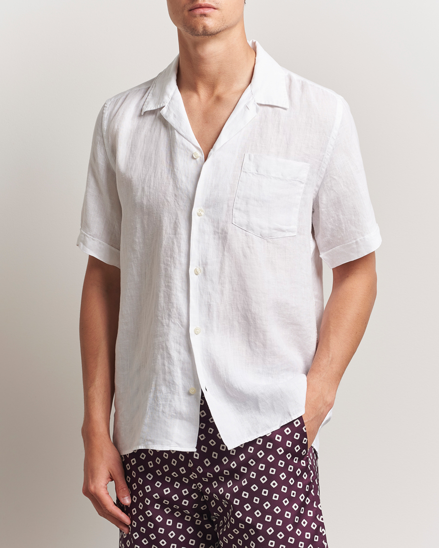 Herre | Skjorter | Vilebrequin | Charli Resort Short Sleeve Shirt Blanc