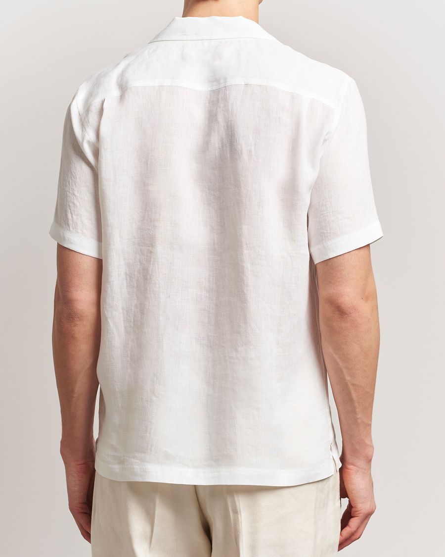 Herre | Skjorter | Orlebar Brown | Maitan II Short Sleeve Linen Shirt White
