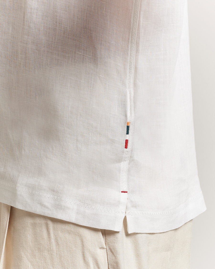 Herre | Skjorter | Orlebar Brown | Maitan II Short Sleeve Linen Shirt White