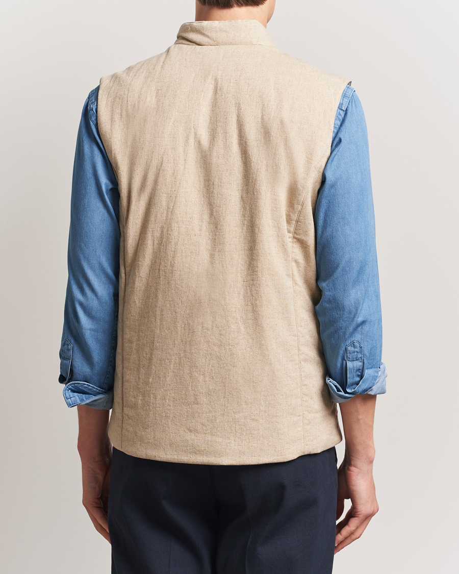Herre | Jakker | Stenströms | Linen/Alcantar Vest Beige