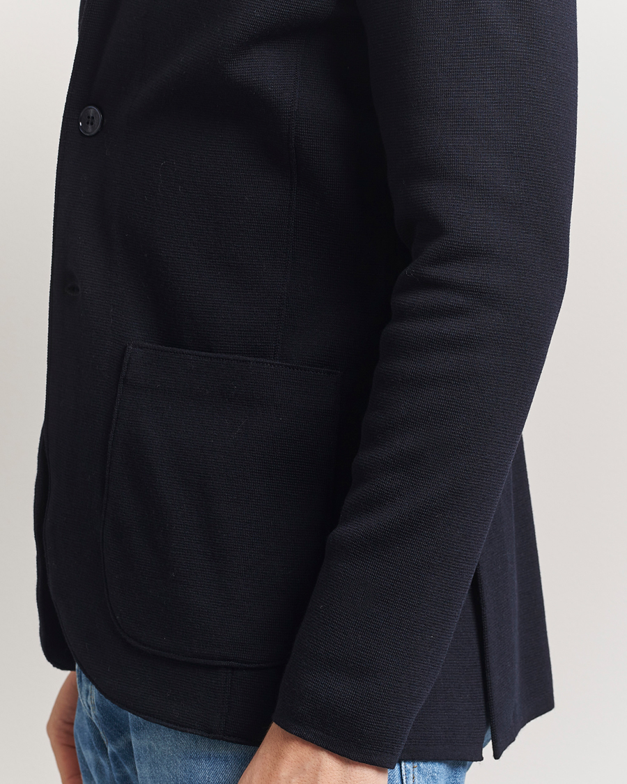 Herre | Blazere & jakker | Stenströms | Milano Knitted Merino Blazer Navy