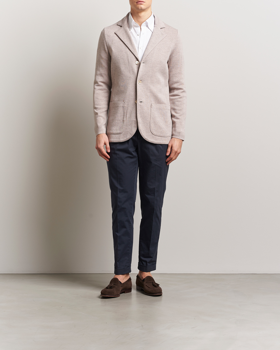 Herre | Blazere & jakker | Stenströms | Milano Knitted Blazer Beige