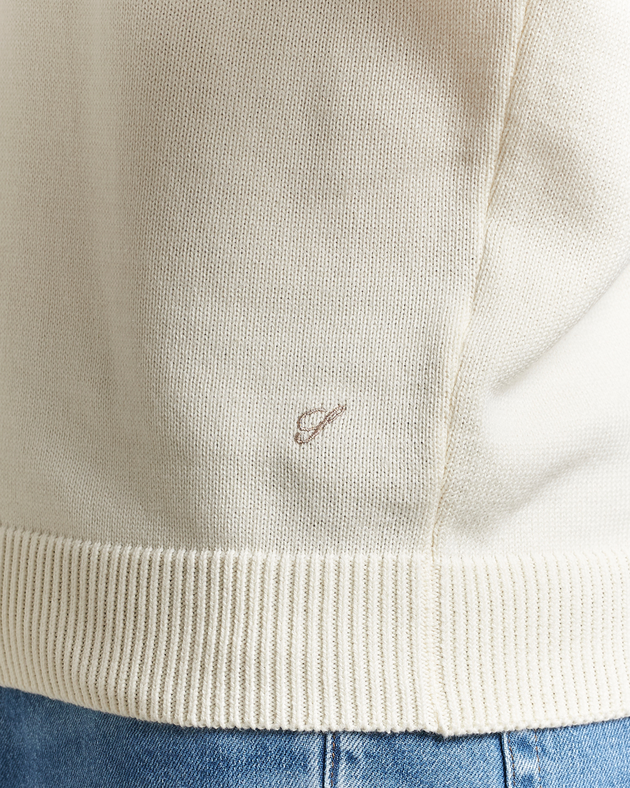 Herre | Trøjer | Stenströms | Organic Cotton Knitted Sweater White