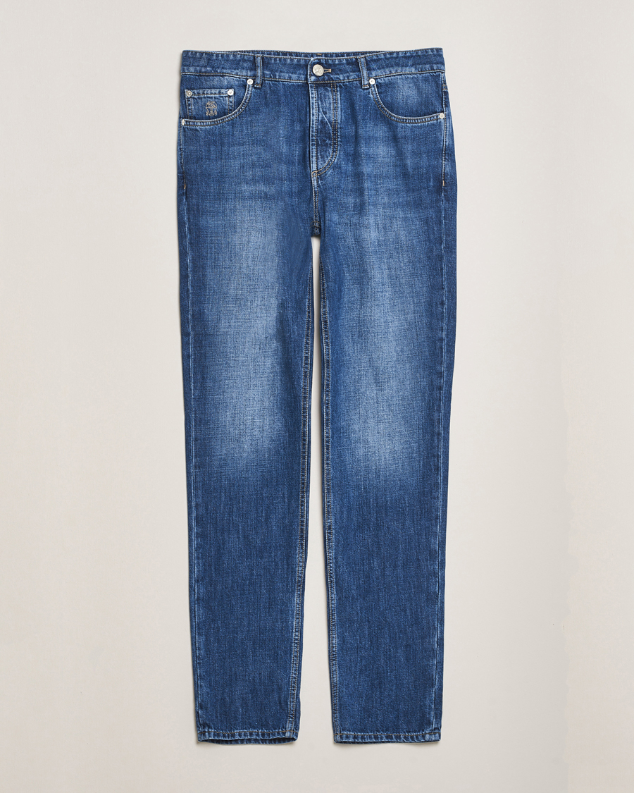 Herre | Jeans | Brunello Cucinelli | Traditional Fit Jeans Medium Wash