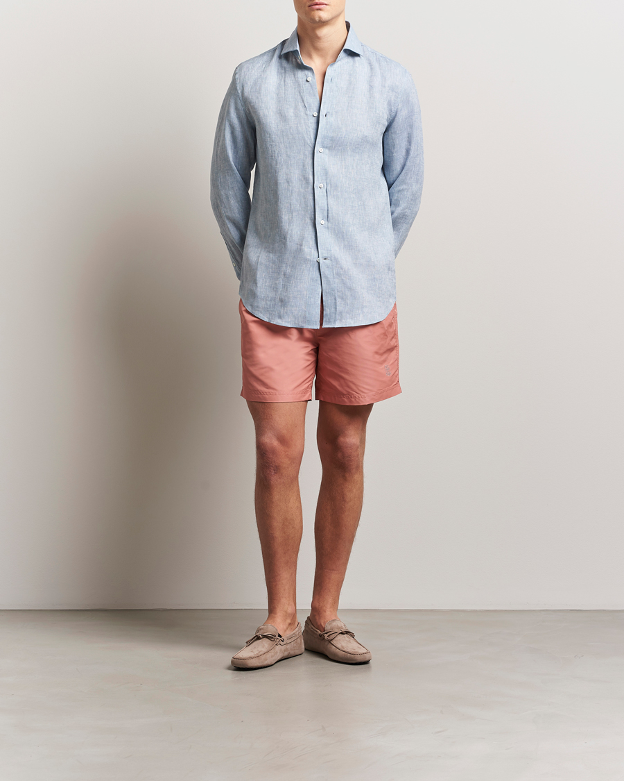 Herre | Badebukser | Brunello Cucinelli | Nylon Swim Trunks Dusty Red