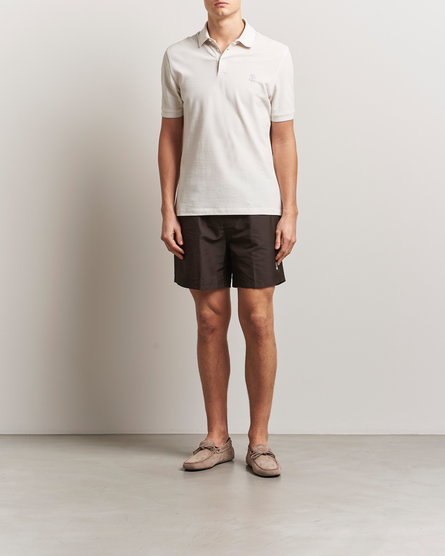 Herre | Badebukser | Brunello Cucinelli | Nylon Swim Trunks Dark Brown