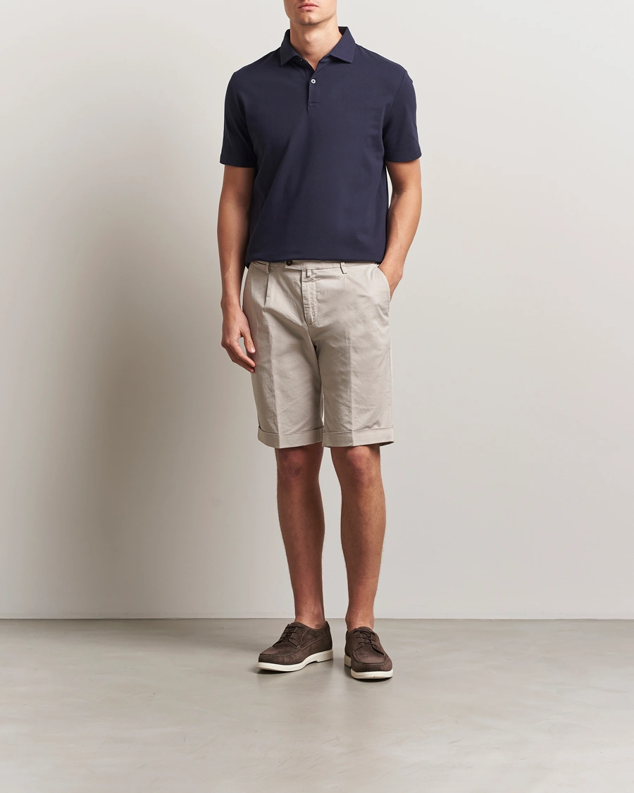 Herre | Polotrøjer | Charles Tyrwhitt | Short Sleeve Cotton Pique Polo Navy