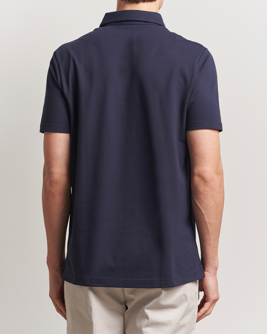 Herre | Polotrøjer | Charles Tyrwhitt | Short Sleeve Cotton Pique Polo Navy
