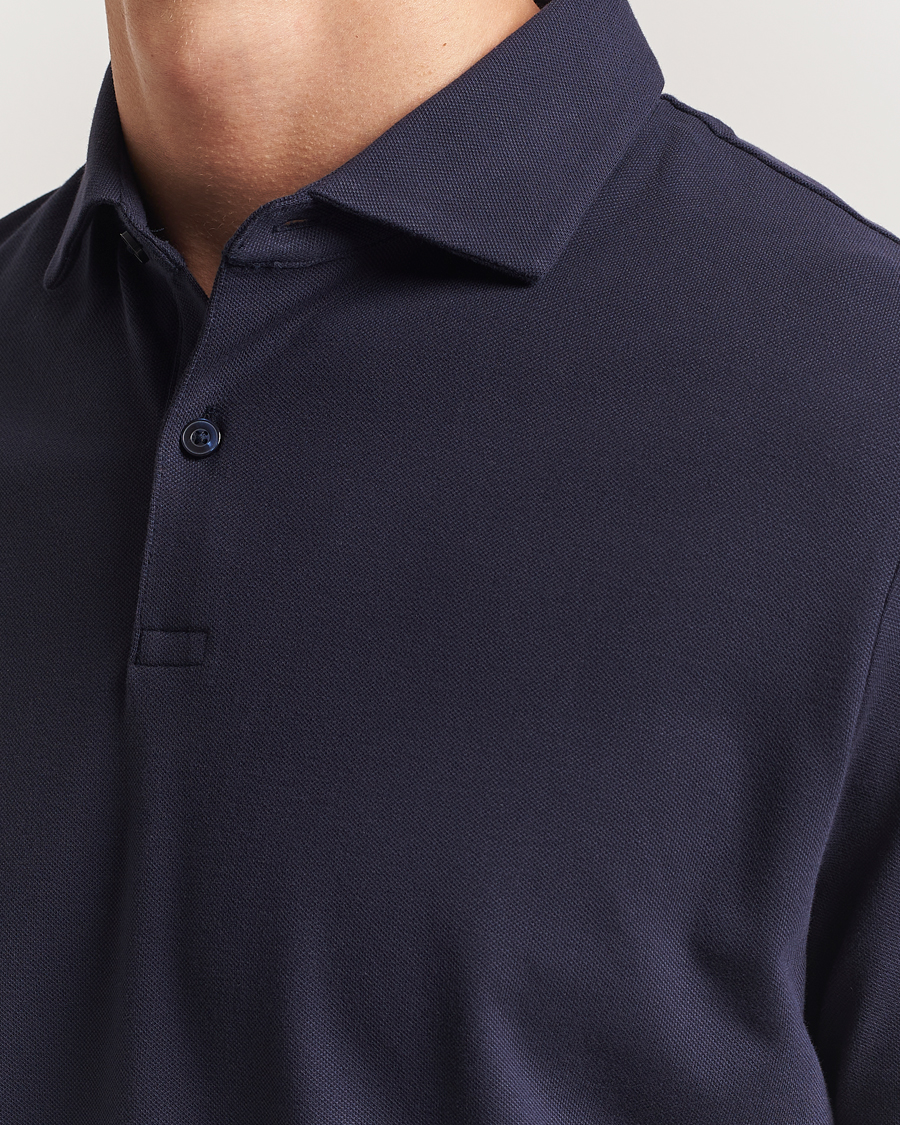 Herre | Polotrøjer | Charles Tyrwhitt | Short Sleeve Cotton Pique Polo Navy