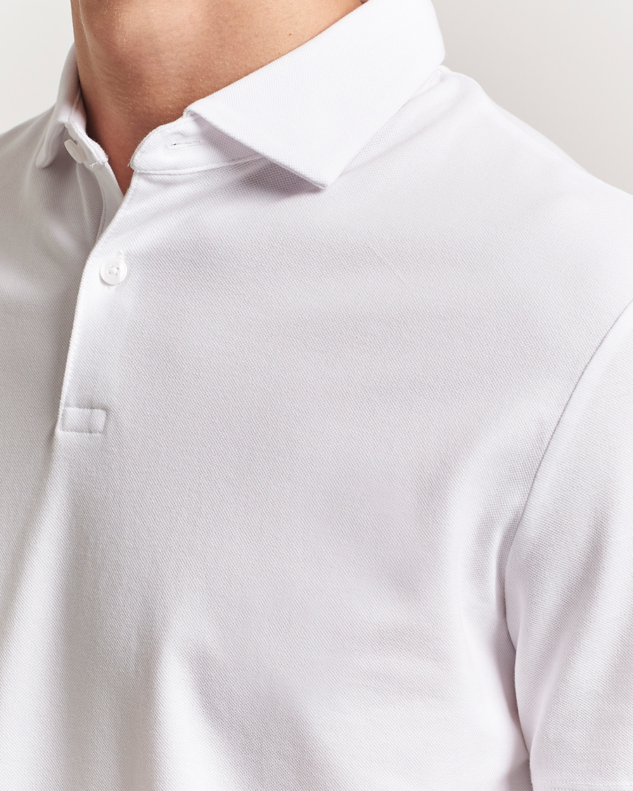 Herre | Polotrøjer | Charles Tyrwhitt | Short Sleeve Cotton Pique Polo White